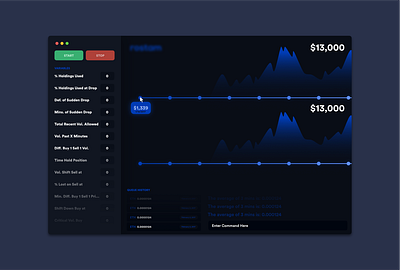 Bitcoin Bot App app app design bitcoin blue crypto dark mac app mac app store vector