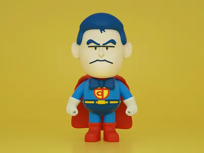 Suppa Man 3d akira toriyama c4d character character design cinema 4d cute dr slump illustration kawaii render