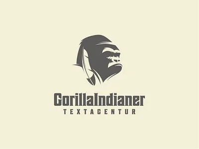 GorillaIndianer adobe illustrator communications for sale gorilla gorilla logo graphic design illustration logo design vector