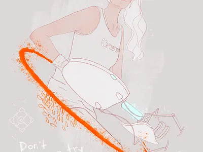 Chell from Portal chell illustration portal portal 2 procreate procreate art procreateapp valve