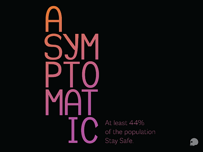 Asymptomatic adobe illustrator asymmetry asymptomatic bold covid19 gradient graphic graphic design lettering stay safe typography vector