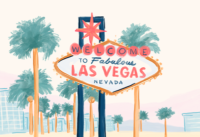 Las Vegas alto city illustration illustrator las vegas pharmacy procreate vegas