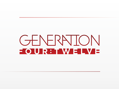 Generation 4:12 Logo branding christian church digital design graphic design identity logo logo design ministry youth group youth group logo
