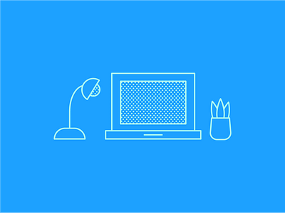 Desk Essentials ! branding color design desk dots flat fun illustration illustrator vector work workspace