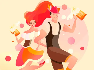 oktoberfest dancers alcohol beer couple dancers october oktober oktoberfest