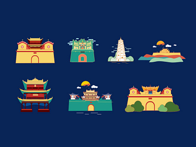 Ancient Chinese Architecture illustration