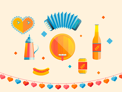 oktoberfest elemtns alcohol beer illustration october oktoberfest vector