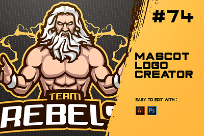 REBELS E SPORTS LOGO badge brand branding esports game gaming god of war gods godspeed greece illustration lightning logo mad mascot rebels sport sports thief zeus