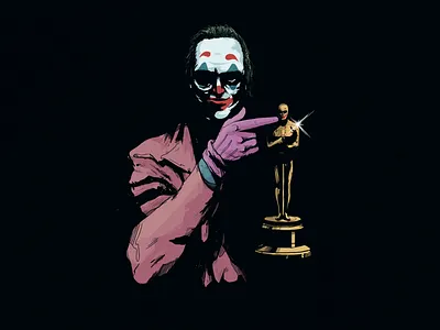 Joker art design drawing illustration joker oscars photoshop