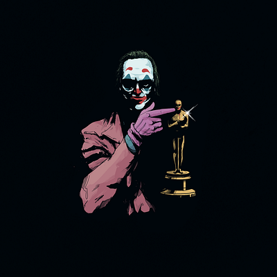 Joker art design drawing illustration joker oscars photoshop
