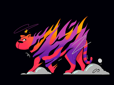 A ring of fire abstract character character design color colors design fire illustration procreate thecamiloes tiger