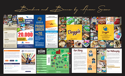 Banner and Brochure banner banner design brochure brochure layout brochure template business commision corporate creative freelance hire marketing modern poster print promotion stationary vector