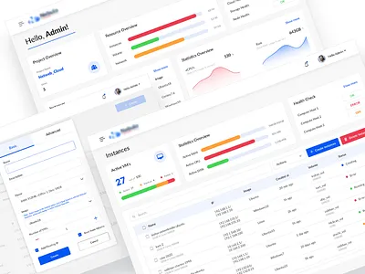 Dashboard for Cloud Computing clean cloud cloud computing dashboard dashboard app dashboard design dashboard template dashboard ui design design app design ui open openstack virtual machine
