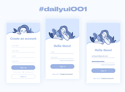 The Sign Up page dailyui dailyui 001 dailyui001 design flat art sign up ui ux