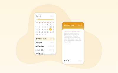 Daily UI Day 38: Calendar app design branding calendar calendar 2020 calendar app calendar design calendar ui dailyui day001 day038 google calendar mobile mobile app mobile app design mobile ui month week