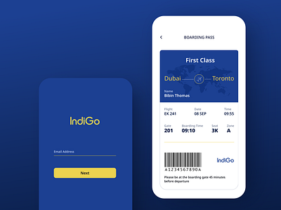 boarding pass airline boarding pass branding dailyui design indigo mobile mobile ui mobileui ui uiux ux ux ui