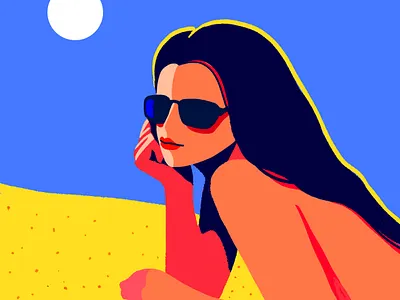 Summer Vibes adventures art beach beachlife bold design graphic design hot hot summer illustration illustrator minimal summer vector vectorart