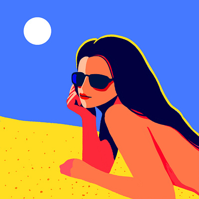 Summer Vibes adventures art beach beachlife bold design graphic design hot hot summer illustration illustrator minimal summer vector vectorart