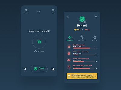 Gamification app branding character clean flat illustration ui ux vector