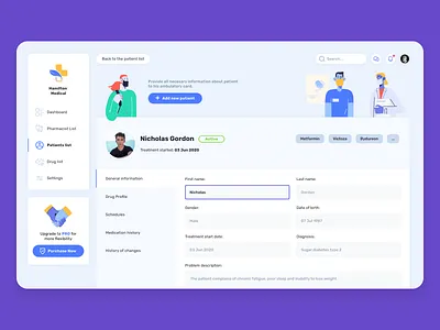 The medical app for patient treatment process app doctor healthcare healthy medical medicine patient pharmacist pharmacy pills storytale.io treatment