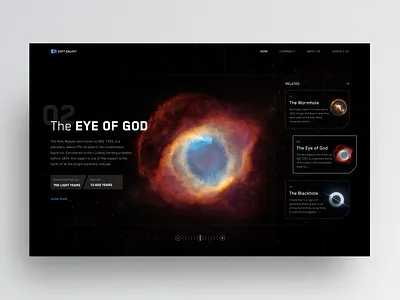 "Soft Galaxy" Concept blackhole clean clean ui dark dark ui dribbble galaxy hero landing minimal planet sky space stars trend ui ui design web web design wormhole