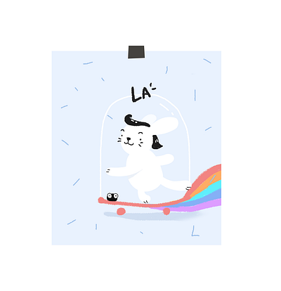 (#^.^#) animal art cute design illustration night rainbow