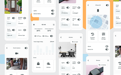 Smart Home App Mockup app design figma flat interface design minimal mobile app smart home smart home app ui ux