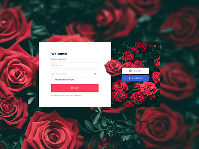Sing Up 2020 design 2020 trend 2020 trends design flower login sing in sing up ui ux web web design welcome page