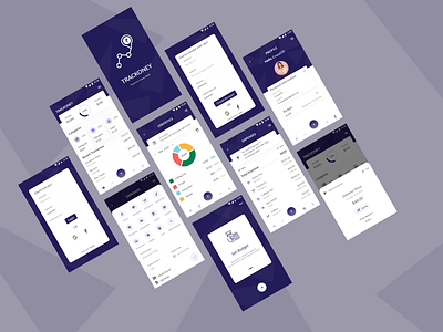 Expense Tracking application design dribble illustration logo typography web