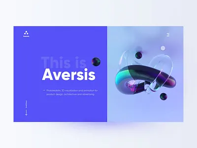 Design studio landing page 3d aversis clean design design agency design studio landing page minimal typography ui ux website