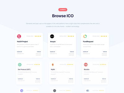 Ventuary — UI elements for blockchain company (part III) blue clean design creative design dashboard ui design design elements modern design platform design red ui ui kit ux ux ui website website design