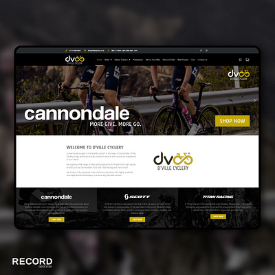 D'Ville Cyclery Website branding cycling design ecommerce ecommerce website ui ux web web design website website design