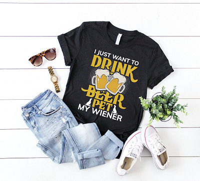 Typography T-shirt Design amazon beer tshirt branding merch by amazon t shirt design tee teespring tshirts typography