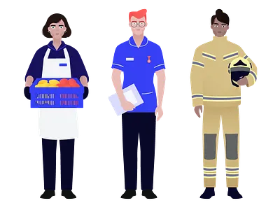Key Workers brand illustration character design illustration vector