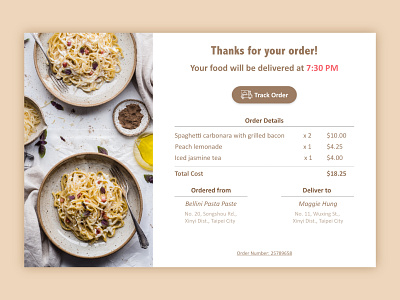Daily UI 017 Email Receipt adobexd dailyui dailyuichallenge design email receipt illustration illustrator order ui ui design uiux user experience user interface ux ux design vector