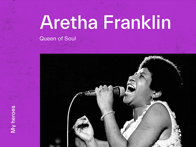 MY HEROES #6 ARETHA FRANKLIN aretha franklin