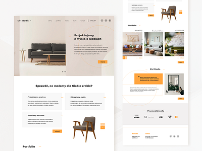 UI challenge | home page interior design studio challenge homepage interior design interior studio landing page orange ui ui design web webdesign