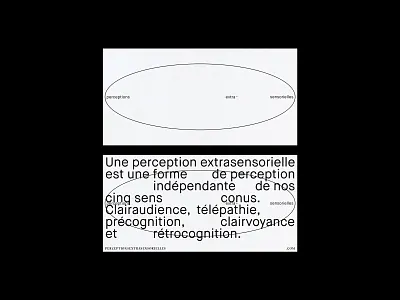 Perceptions extrasensorielles - Cards branding concept design editorial graphic design minimalist typogaphy
