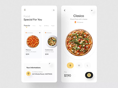 Fode-Food App UI Kit I after effects animation cooking app design food delivery meals motion motion design pizza ui ui8 ux