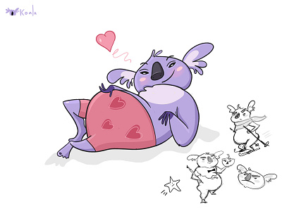 Sexy Koala & sketches animal illustration character design illustration koala love