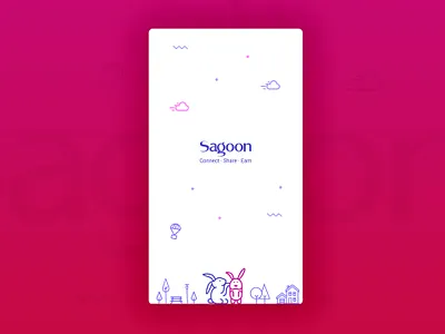 Splash screen sagoon illustrator mobile ui design splashscreen
