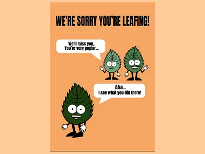 Leafs Card for TogetherCards.com adobe illustrator adobe illustrator cc art birthday card design celebration design digital drawing fonts graphic graphic design illustration illustrator layout leaf leafs leaving togethercards