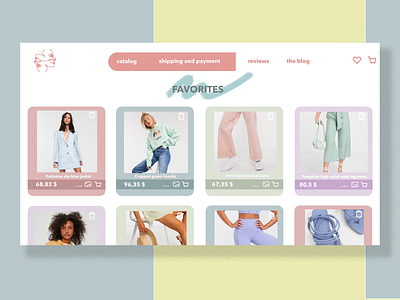 Favorites tab art branding design flat icon minimal ui vector web website