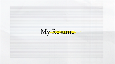 Bleacher Report - My Resumé paper texture resume cv resumé text typography yellow and black