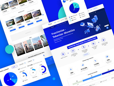 Website design for a token based asset management platform asset management client work cryptocurrency design agency design studio real estate tokenization ui design ui designers ui designs website design