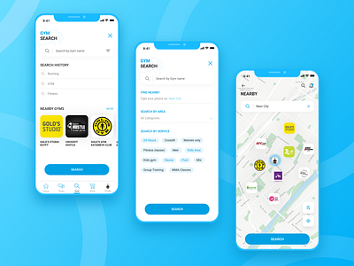 Cairo Gyms App brand identity branding design dribbble best shot fitness fitness app fitness tracker gym gym app gymnastics map mobile app design product design search search page search results ui ux design user experience design user interaction user interface design workout app