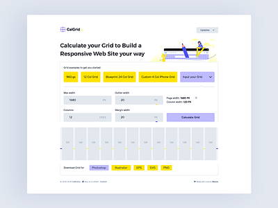 Grid Calculator calculator cleanui grid design grid layout grid system simple ui ui ui ux uidesign uiux uiuxdesign uxdesign web