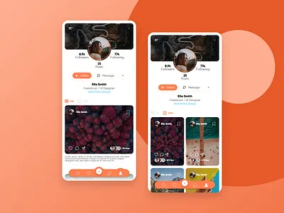 Daily UI - 006 - User profile concept dailyui design mobile mobile app mobile ui profile ui ux uxdesign