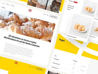 Website pages - JD Alimentos blog blog post cards hero image product details ui ui design ux website website design