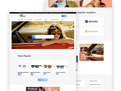 Sunglasses webshop comparing design freelance designer inspiration mennovanpaassen site sunglass sunglasses ui web webdesign webshop website